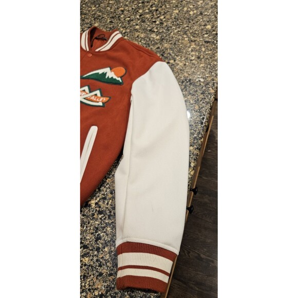 Zara SKIING Men's ALPINE VALLEY Letterman JACKET sz XL varsity (has Stains) - Picture 4 of 9